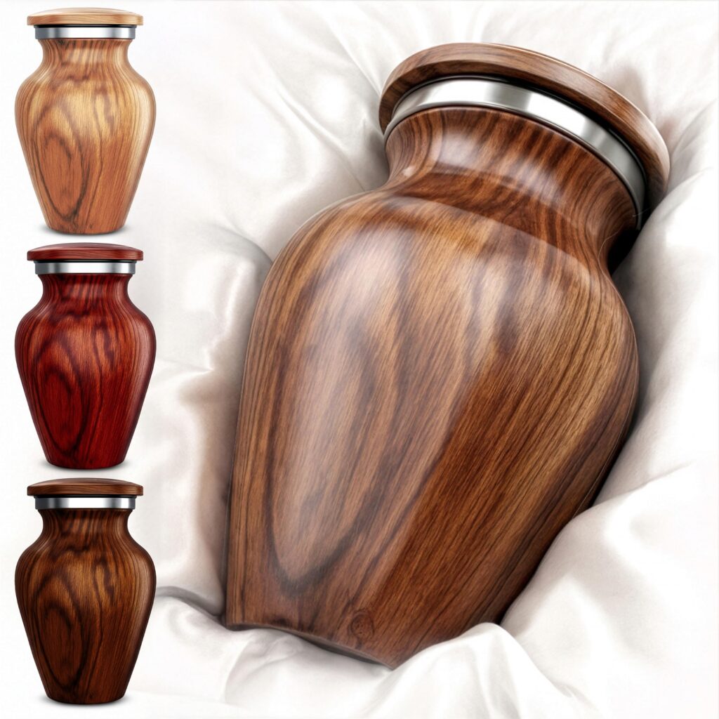 Small Keepsake Urn - Teak